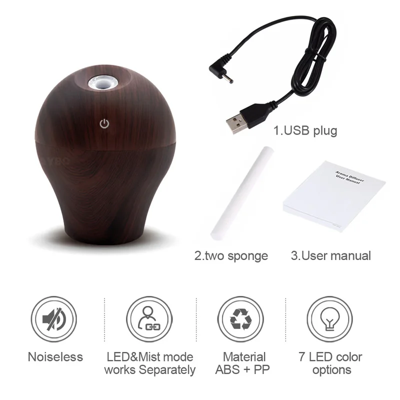 250ml USB Air Humidifier Essential Oil Diffuser Aroma Wood Lamp Aromatherapy Electric Aroma Diffuser Mist Maker for Home
250ml USB Air Humidifier Essential Oil Diffuser Aroma Wood Lamp Aromatherapy Electric Aroma Diffuser Mist Maker for Home