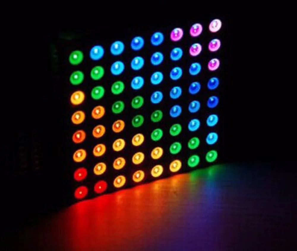 1 шт. 5 мм 8*8 8x8 полноцветный RGB светодиодный матричный модуль дисплея общий анод
