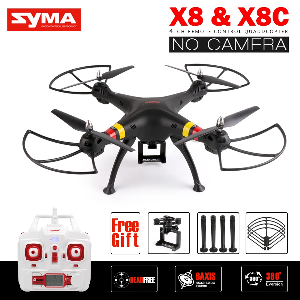 SYMA X8W X8HG X8HW RC Quadcopter Drone With NO Camera 2.4G 6Axis RC Helicopter Can Fit Gopro / Xiaoyi / SJCAM VS MJX B3 B6
SYMA X8W X8HG X8HW RC Quadcopter Drone With NO Camera 2.4G 6Axis RC Helicopter Can Fit Gopro / Xiaoyi / SJCAM VS MJX B3 B6
