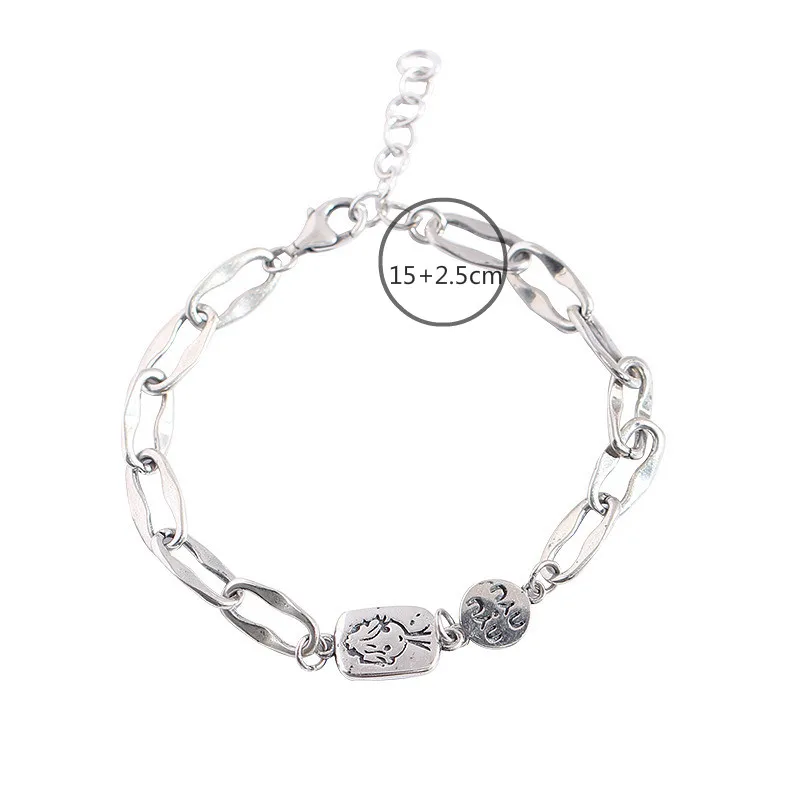 Flyleaf Portrait Carving Chain 100% 925 Sterling Silver Bracelets For Women Fashion Fine Jewelry Geometric Bracelets & Bangles
Flyleaf Portrait Carving Chain 100% 925 Sterling Silver Bracelets For Women Fashion Fine Jewelry Geometric Bracelets & Bangles