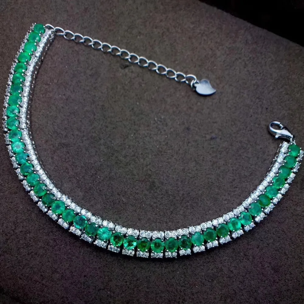 Luxurious link natural green emerald Bracelet Natural gemstone bracelet S925 silver Romantic woman girl party gift fine jewelry
Luxurious link natural green emerald Bracelet Natural gemstone bracelet S925 silver Romantic woman girl party gift fine jewelry