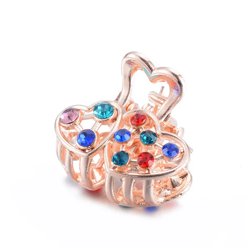 Fashion Girl Women's Heart Shaped Small Crab Clip Colorful Crystal Rhinestone Hairpin Charm Hair Claws Wedding Hair Accessories
Fashion Girl Women's Heart Shaped Small Crab Clip Colorful Crystal Rhinestone Hairpin Charm Hair Claws Wedding Hair Accessories