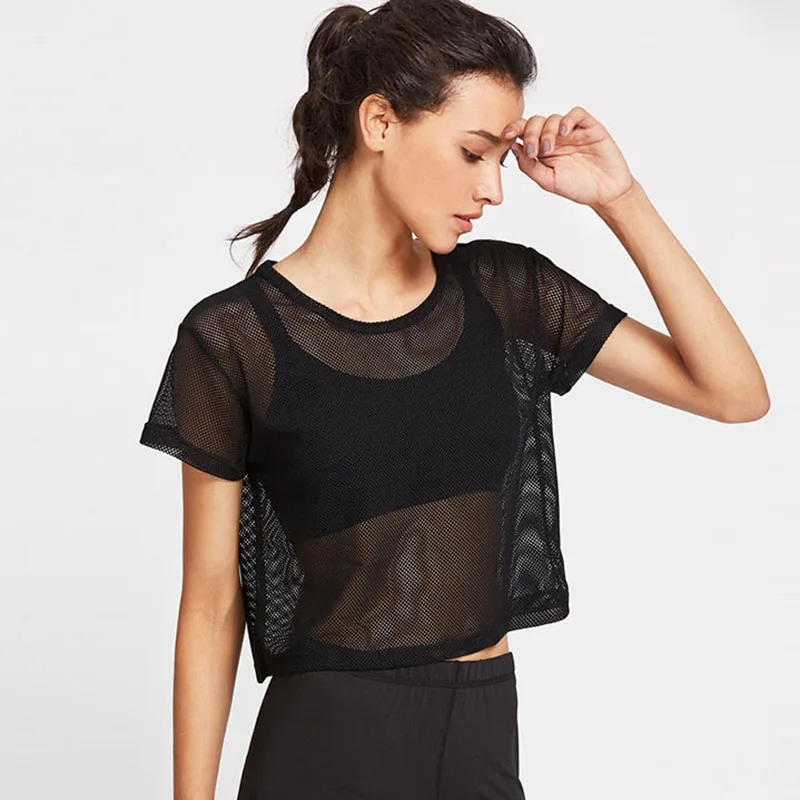 Women's Mesh Yoga Shirt Sexy Short Sleeve T-Shirt Sport Top Blouse Cover Up Quick Dry Gym Clothes Running Fitness Tank
Women's Mesh Yoga Shirt Sexy Short Sleeve T-Shirt Sport Top Blouse Cover Up Quick Dry Gym Clothes Running Fitness Tank