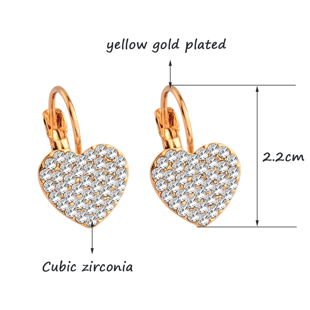 SINLEERY Shiny Full Rhinestone Heart Earrings For Women Gold Color Hoop Earring Wedding Jewelry Es720 SSP
SINLEERY Shiny Full Rhinestone Heart Earrings For Women Gold Color Hoop Earring Wedding Jewelry Es720 SSP