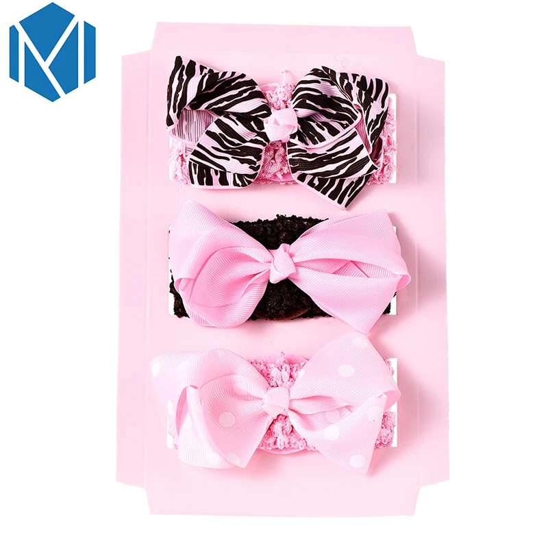 M MISM 3pcs/1 lot Newborn Kids Floral Headband Bow Girls Crown Hair Ropes Toddler Bands Party Tie Accessories | Украшения и