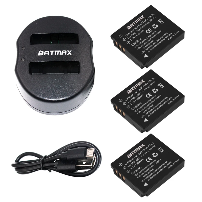 (3-Pack)CGA-S005 CGA S005 CGAS005 Batteries + Dual USB Charger for PANASONIC DMW-BCC12 DMC-FX8 FX9 FX10 FX12 FX50 FX150 LX1 LX2
(3-Pack)CGA-S005 CGA S005 CGAS005 Batteries + Dual USB Charger for PANASONIC DMW-BCC12 DMC-FX8 FX9 FX10 FX12 FX50 FX150 LX1 LX2