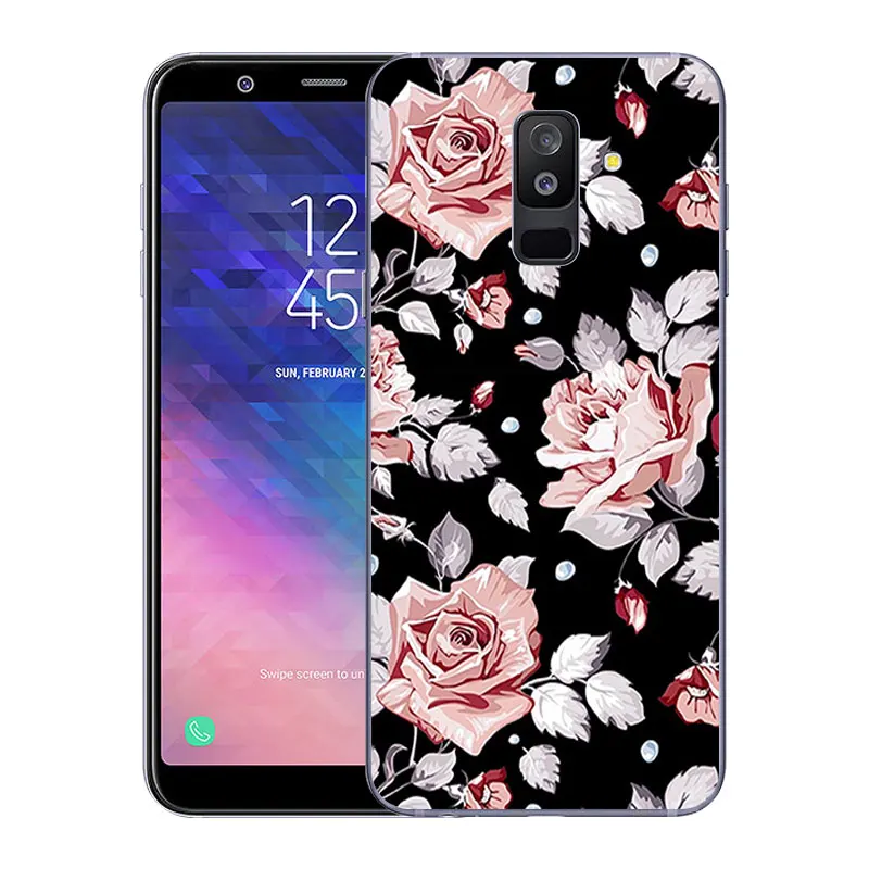 Чехол из ТПУ для Samsung Galaxy A6 + (2018) Роскошный чехол задней панели телефона с принтом