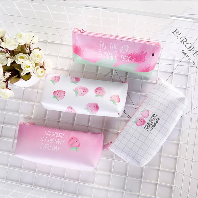 1x korean strawberries pen bag kawaii pencil bag big capacity PU stationery gift cute pencil box Pencil case School Supplies
1x korean strawberries pen bag kawaii pencil bag big capacity PU stationery gift cute pencil box Pencil case School Supplies