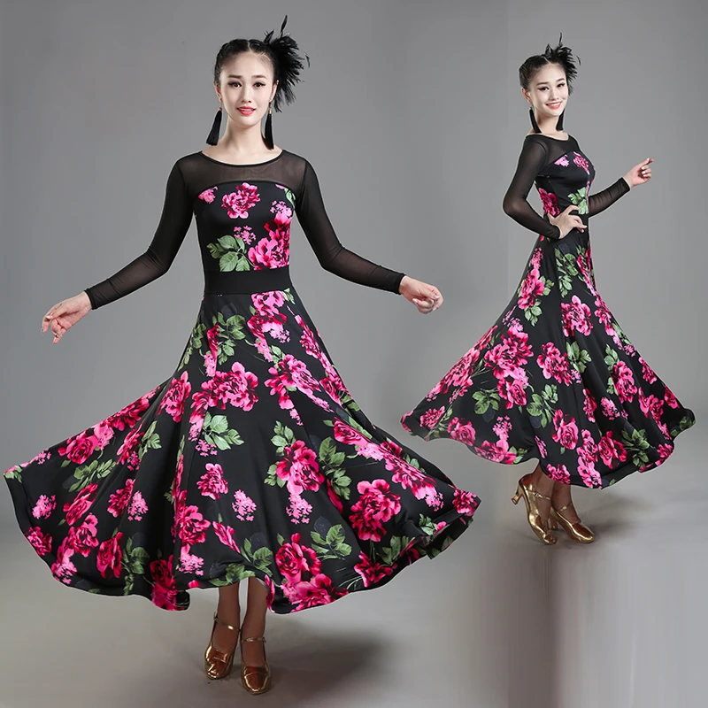 Women Ballroom Competition Modern Dance Costumes Practice Dress Adult Long Sleeve
Women Ballroom Competition Modern Dance Costumes Practice Dress Adult Long Sleeve