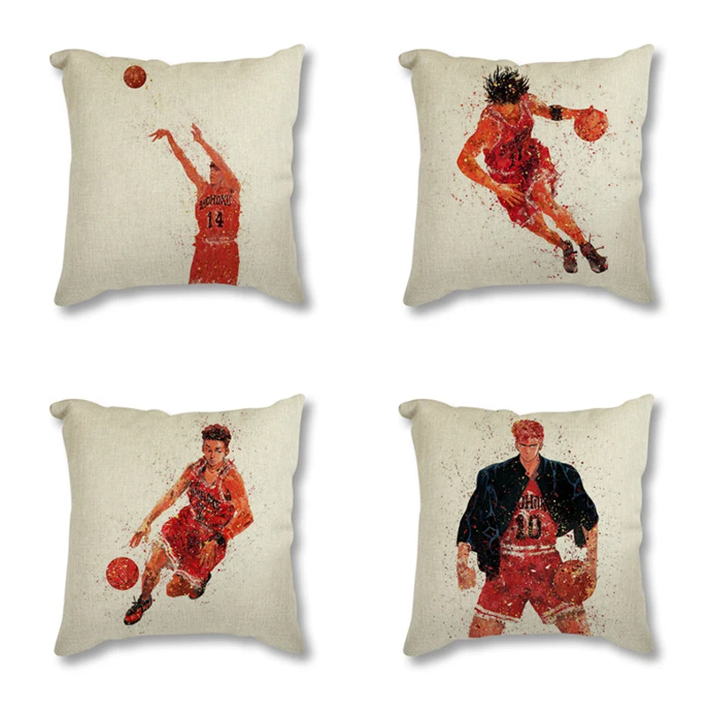 Japanese Anime Slam Dunk Basketball Poster Art Printed Throw Pillow Case 45x45 Seat Decorative Cushion Covers for Sofa Decor
Japanese Anime Slam Dunk Basketball Poster Art Printed Throw Pillow Case 45x45 Seat Decorative Cushion Covers for Sofa Decor