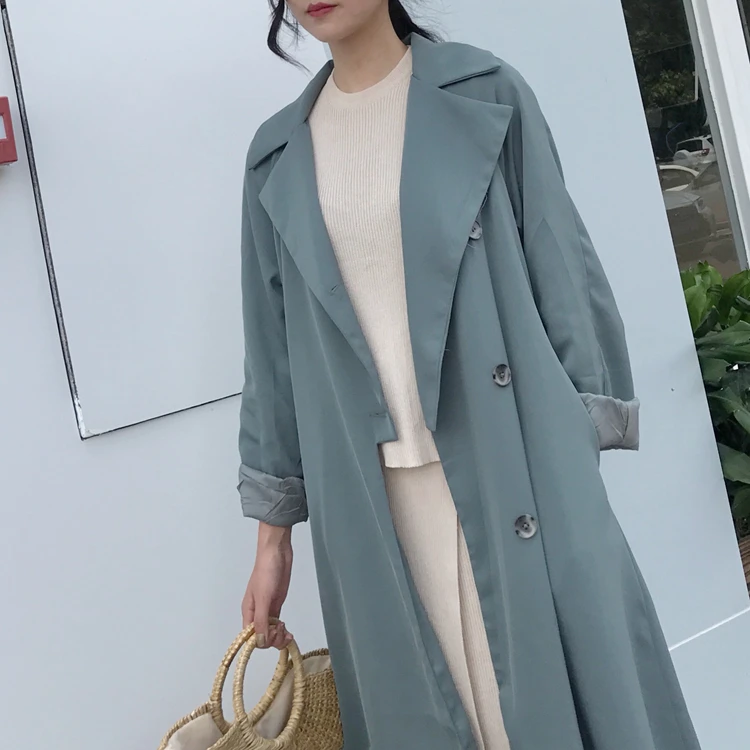 Korean Women's Trench Coats 2021 Spring Autumn New Slim Long Coats Female Casual Loose Overcoat Womens High Quality Windbreakers
Korean Women's Trench Coats 2021 Spring Autumn New Slim Long Coats Female Casual Loose Overcoat Womens High Quality Windbreakers