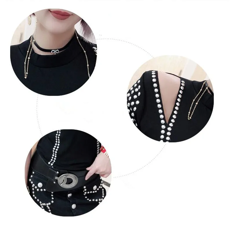 fashion Hot drilling black Short sleeve off shoulder cotton T-shirt women Summer clothes
fashion Hot drilling black Short sleeve off shoulder cotton T-shirt women Summer clothes