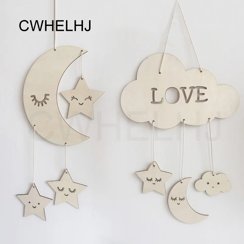 Nordic Kids Room Decoration Crafts Sleepy Eyes Wood Decorative Eyelash Moon/Stars/Cloud Wooden Wall Hanging Decoration
Nordic Kids Room Decoration Crafts Sleepy Eyes Wood Decorative Eyelash Moon/Stars/Cloud Wooden Wall Hanging Decoration