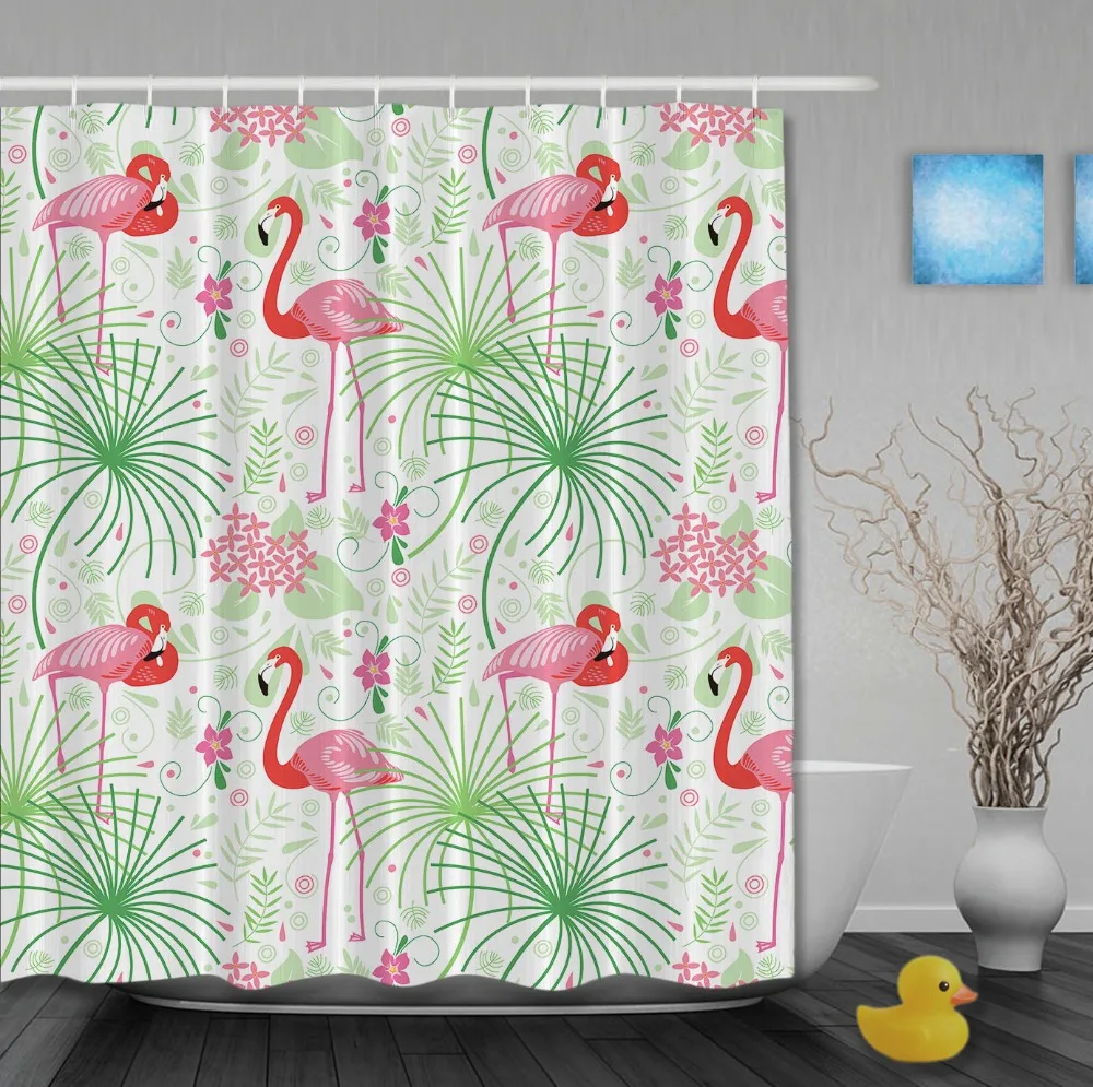 Lovely Animals Shower Curtain Pink Flamingos Flowers Bathroom Curtain Waterproof Fabric Custom Shower Curtains With Hooks
Lovely Animals Shower Curtain Pink Flamingos Flowers Bathroom Curtain Waterproof Fabric Custom Shower Curtains With Hooks