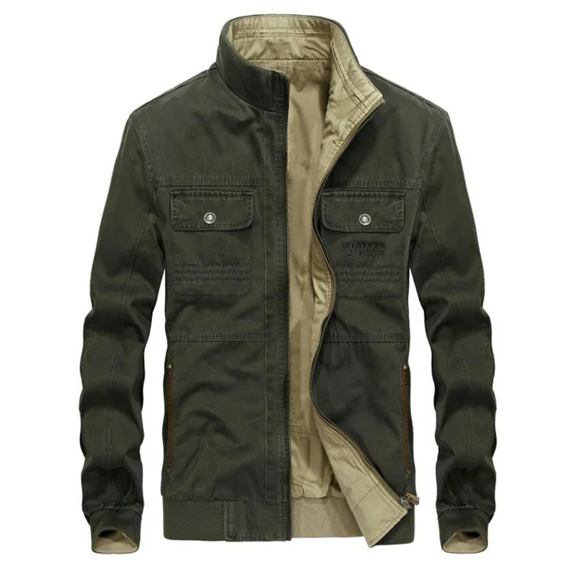 Double-sided Wear Autumn Jacket Men Stand Collar Rib Sleeve Many Pockets Coat Men Big Size M-3XL Jaqueta Masculina Men Jackets
Double-sided Wear Autumn Jacket Men Stand Collar Rib Sleeve Many Pockets Coat Men Big Size M-3XL Jaqueta Masculina Men Jackets
