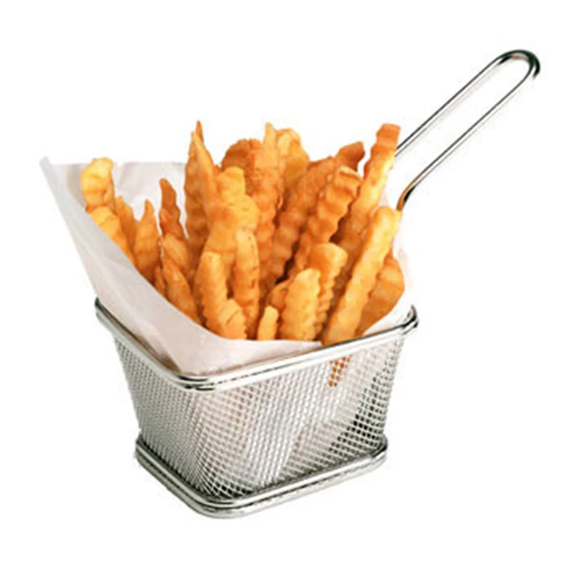 New Arrive1 PC Stainless steel French Fries Basket Food Class Wire Woven Kitchen Skimmers Chips Strainers Kitchen cooking Tool
New Arrive1 PC Stainless steel French Fries Basket Food Class Wire Woven Kitchen Skimmers Chips Strainers Kitchen cooking Tool