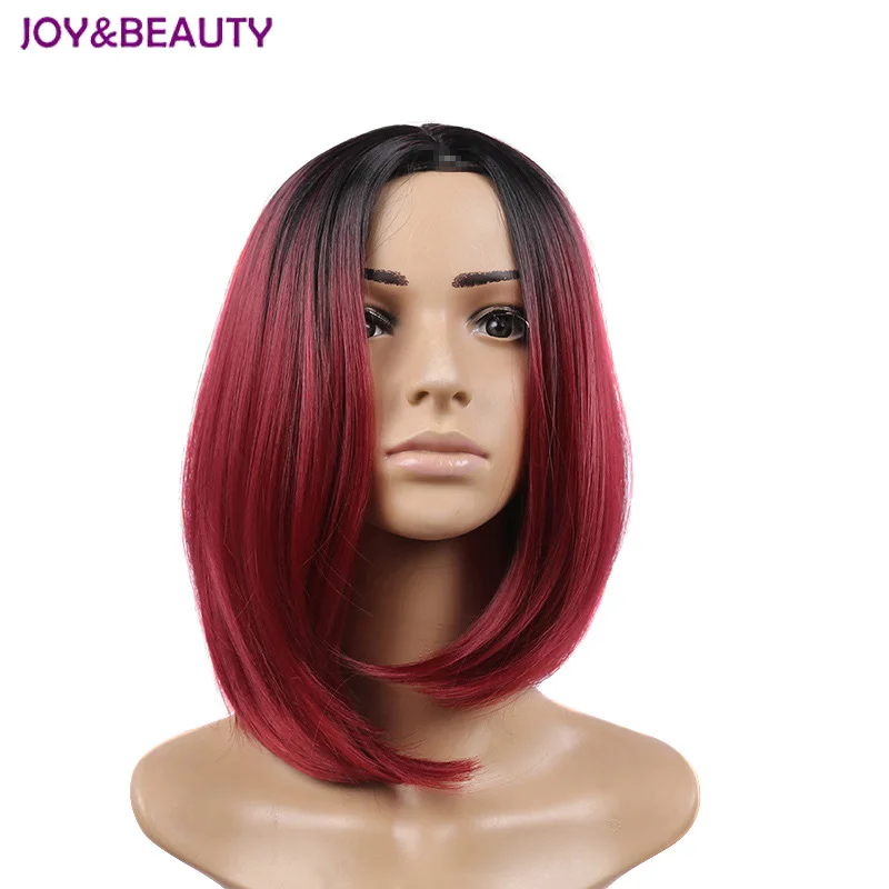 JOY&BEAUTY 12inch African American Bob Wigs Short Shoulder Length Ombre Burgundy Blonde Brown 4 Colors Straight Synthetic Wigs
JOY&BEAUTY 12inch African American Bob Wigs Short Shoulder Length Ombre Burgundy Blonde Brown 4 Colors Straight Synthetic Wigs
