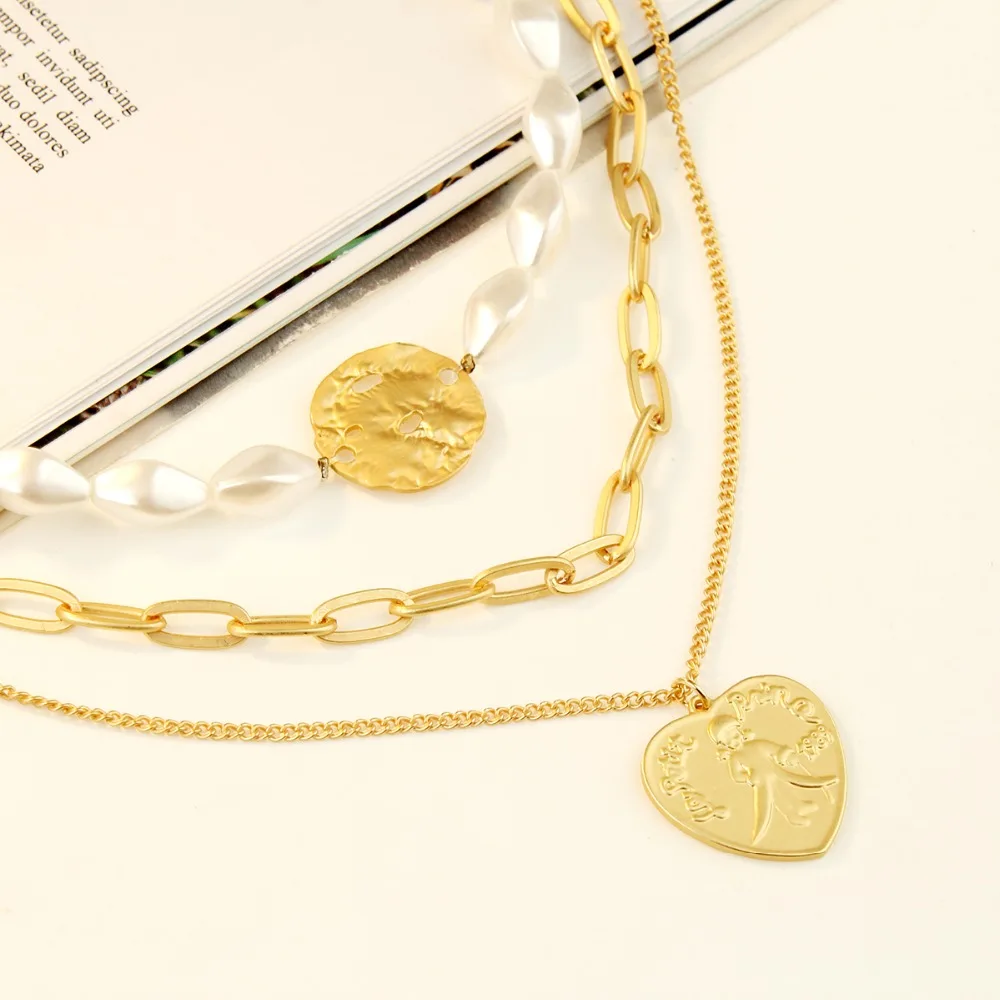 LEADERBEADS Multilayer Long Chain Necklaces Women's Vintage Alloy Carved Coin Pendant Necklace Gold Color Layered chokers Bijoux
LEADERBEADS Multilayer Long Chain Necklaces Women's Vintage Alloy Carved Coin Pendant Necklace Gold Color Layered chokers Bijoux