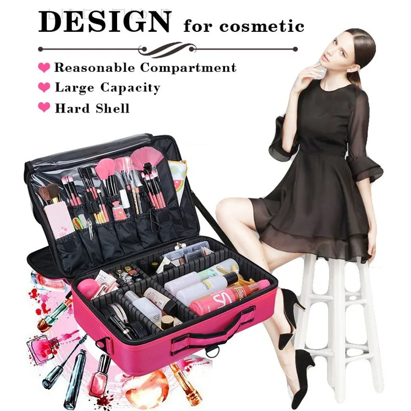 NoEnname Professional Large Makeup Bag Cosmetic Case Storage Handle Organizer Travel Kit Vanity Case Beauty Box
NoEnname Professional Large Makeup Bag Cosmetic Case Storage Handle Organizer Travel Kit Vanity Case Beauty Box