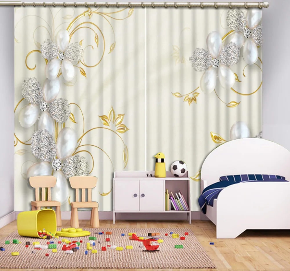 3D Curtain Modern Living Room Curtains White Pearl Gold Leaf Pattern Home Curtains Decoration Bedroom Blackout Curtain
3D Curtain Modern Living Room Curtains White Pearl Gold Leaf Pattern Home Curtains Decoration Bedroom Blackout Curtain