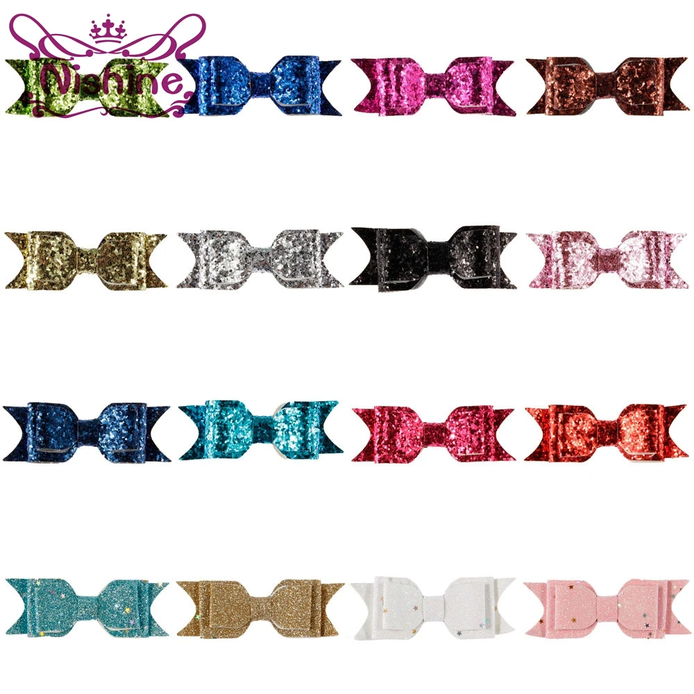 Nishine 20pcs/lot Artificial Sequin Bows For Kids Boutique Headbands Hair Clips Shiny Glitter Bows DIY Headwear Hair Accessories
Nishine 20pcs/lot Artificial Sequin Bows For Kids Boutique Headbands Hair Clips Shiny Glitter Bows DIY Headwear Hair Accessories