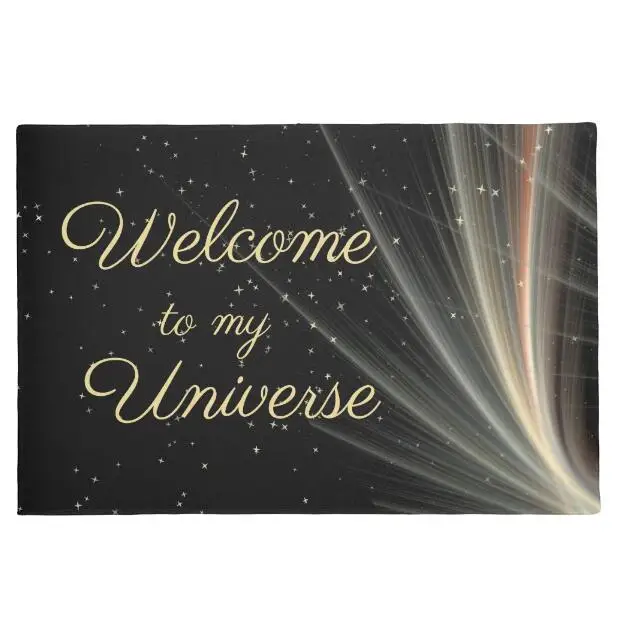 Black Gold Sky Stars Splash Welcome to My Universe Door Mat Cool Floor Doormat Anti Slip Rubber Entrance Rug Carpet for Kid Roo
Black Gold Sky Stars Splash Welcome to My Universe Door Mat Cool Floor Doormat Anti Slip Rubber Entrance Rug Carpet for Kid Roo