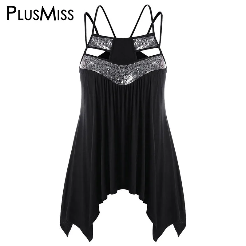 PlusMiss плюс Размеры 5XL 4XL сексуальное Клубное платье с блестками сандалии ремешками