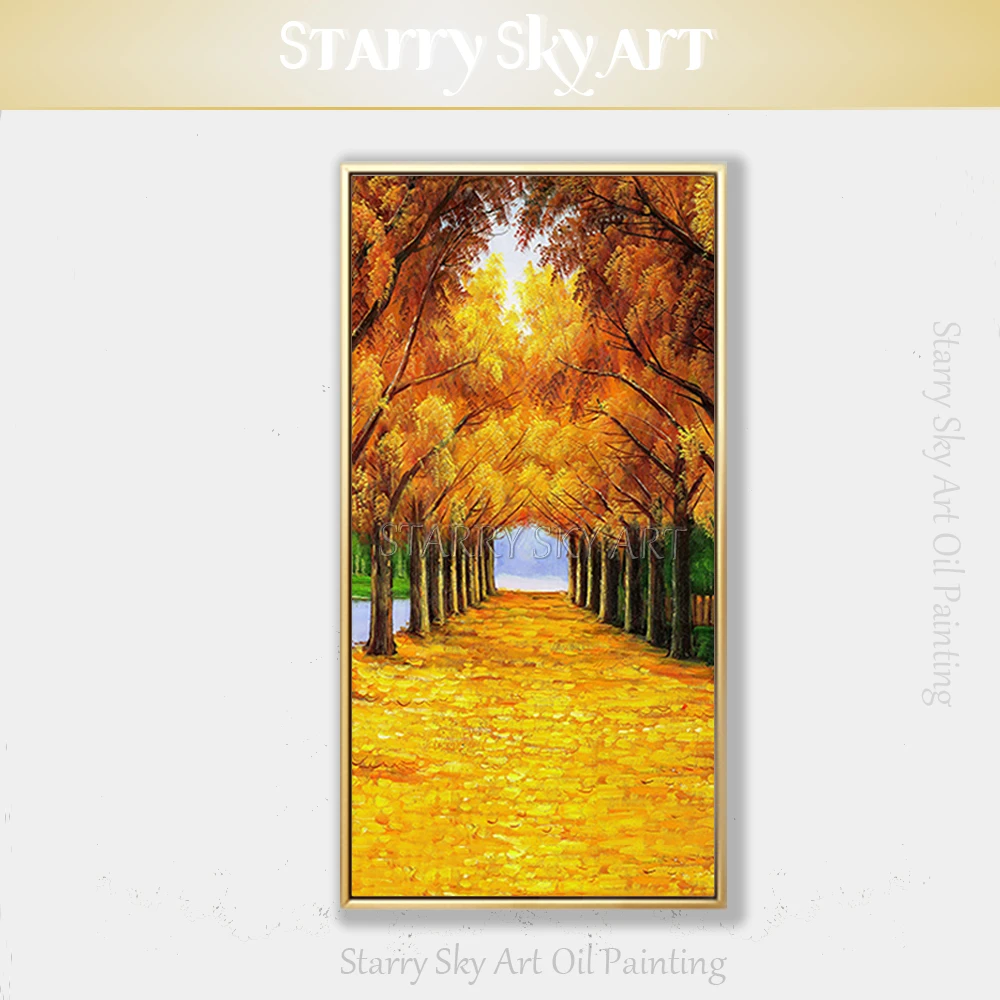 Skilled Artist Pure Hand-painted High Quality Golden Landscape Oil Painting on Canvas Rich Gold Road Golden Forest Oil Painting
Skilled Artist Pure Hand-painted High Quality Golden Landscape Oil Painting on Canvas Rich Gold Road Golden Forest Oil Painting