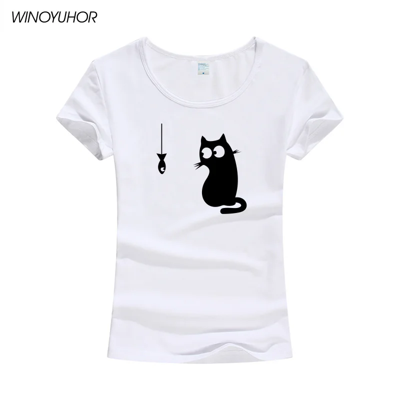 Cat Love Fish Printed T Shirt Women Summer Fashion Short Sleeve O-Neck Tops New Harajuku Ladies Girl T-Shirts Funny Clothing
Cat Love Fish Printed T Shirt Women Summer Fashion Short Sleeve O-Neck Tops New Harajuku Ladies Girl T-Shirts Funny Clothing