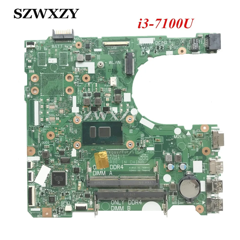 Восстановленная материнская плата для ноутбука Dell 3568 3468 с процессором i3-7100U, оперативной памятью DDR4 RAM CN-01CM9N 01CM9N 1CM9N и SR2ZW.