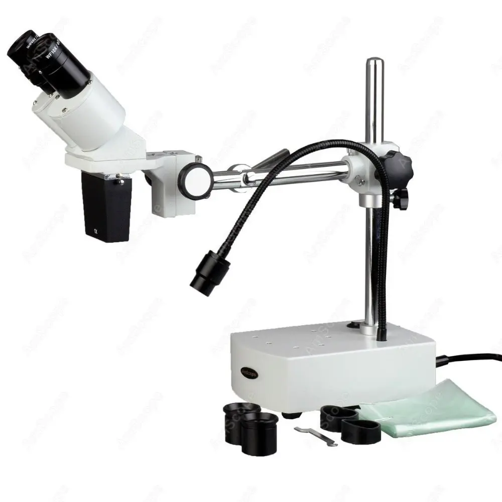 Binocular Boom Arm Stereo Microscope--AmScope 5X-10X Binocular Boom Arm Stereo Microscope with LED Gooseneck Light SE400-X
Binocular Boom Arm Stereo Microscope--AmScope 5X-10X Binocular Boom Arm Stereo Microscope with LED Gooseneck Light SE400-X