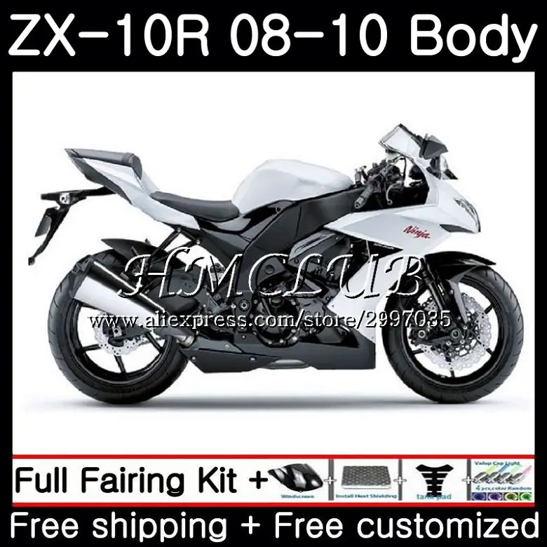 Bodywork For KAWASAKI NINJA ZX10R ZX1000C 2008 2009 2010 63HC.3 ZX 10R ZX 10 R ZX1000 Pearl White ZX-10R 08 09 10 Fairing kit
Bodywork For KAWASAKI NINJA ZX10R ZX1000C 2008 2009 2010 63HC.3 ZX 10R ZX 10 R ZX1000 Pearl White ZX-10R 08 09 10 Fairing kit