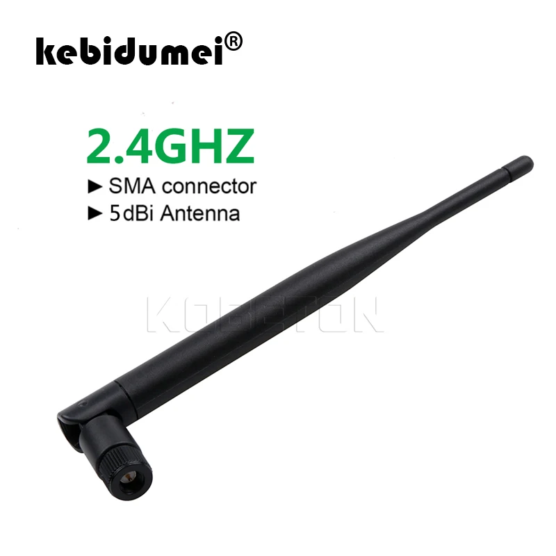 Kebidumei 2 4 ГГц 5dBi 802.11b/g антенна SMA мужской Беспроводной маршрутизатор Wi Fi антенны для