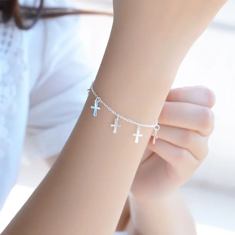Top Quality Women Anklets Jewelry Charm Girl Cross Silver Plated Bracelets For Lady Bride Wedding Accessories Bijou
Top Quality Women Anklets Jewelry Charm Girl Cross Silver Plated Bracelets For Lady Bride Wedding Accessories Bijou