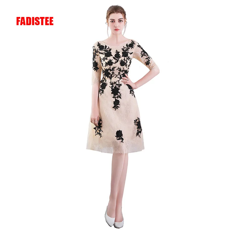 FADISTEE New arrival cocktail party Dresses Vestido de Festa scoop neck appliques lace half sleeves short style dress
FADISTEE New arrival cocktail party Dresses Vestido de Festa scoop neck appliques lace half sleeves short style dress
