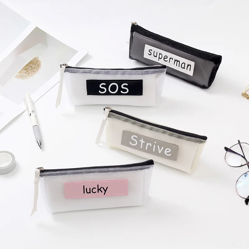 Fashion Transparent Net Yarn Mesh Pencilcase Pen Storage Package School Supply Pencil Case Woman Handbag Girls Study Stationery
Fashion Transparent Net Yarn Mesh Pencilcase Pen Storage Package School Supply Pencil Case Woman Handbag Girls Study Stationery