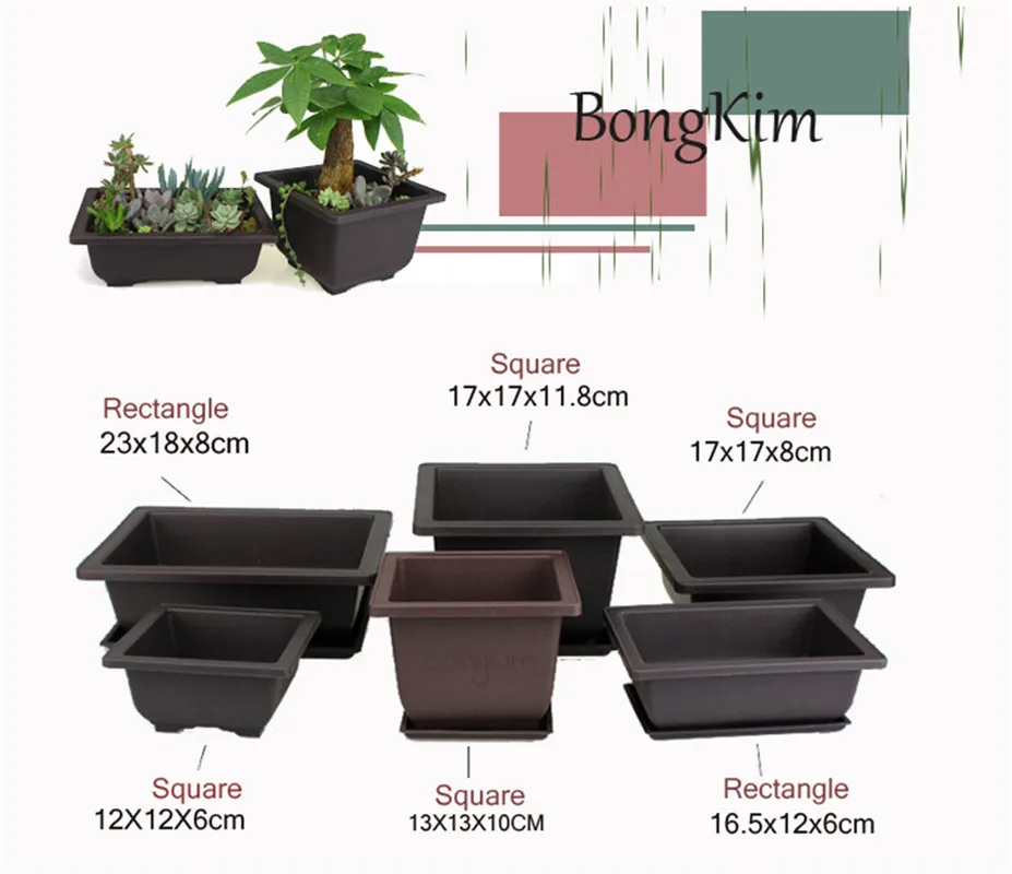 1Set Flower Pot with Tray Balcony Square Flower Bonsai Bowl Nursery Basin Pots Planter Imitation Plastic Rectangle Flower Pots
1Set Flower Pot with Tray Balcony Square Flower Bonsai Bowl Nursery Basin Pots Planter Imitation Plastic Rectangle Flower Pots