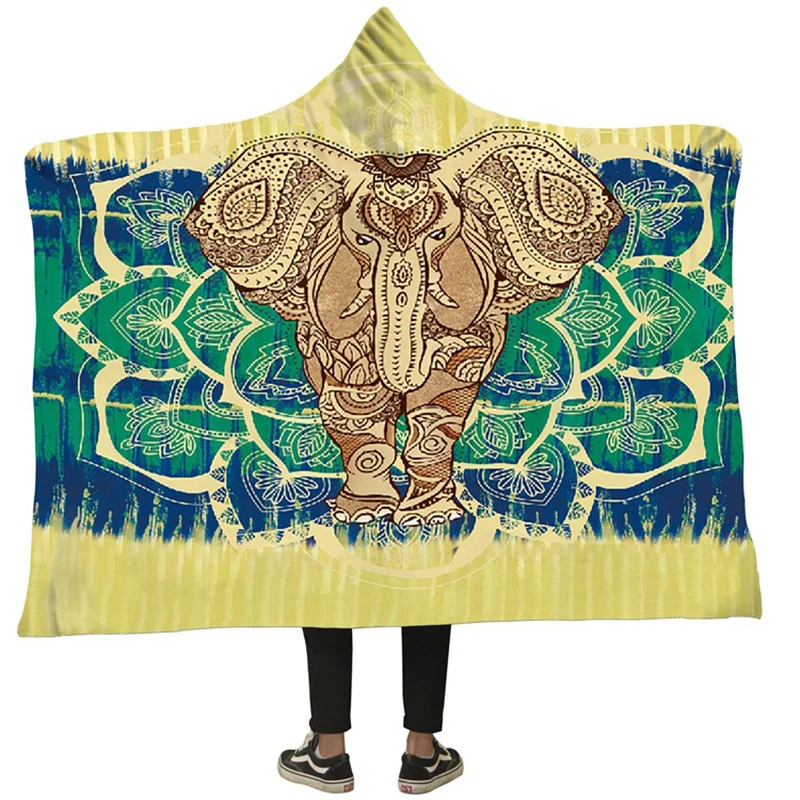mandala fleece blanket with cap new arrival 3d elephant printing Plush magic winter blanket
mandala fleece blanket with cap new arrival 3d elephant printing Plush magic winter blanket