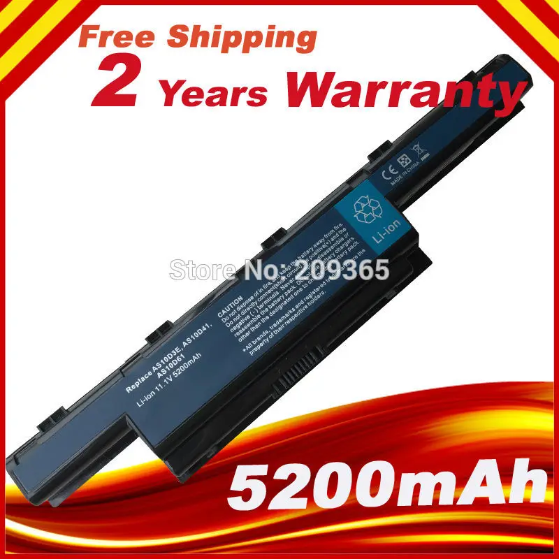 

HSW 6 Cell 11.1v Laptop Battery for Packard Bell Easynote TK81 TK83 TK87 TK85 AS10D61 AS10D75 AS10D75 AS10D81 AS10G3E