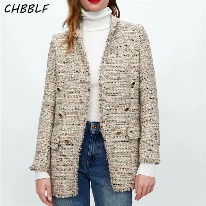 CHBBLF women stylish tweed plaid blazer button decorate tassel long sleeve coat female casual wear loose tops BGB8391
CHBBLF women stylish tweed plaid blazer button decorate tassel long sleeve coat female casual wear loose tops BGB8391