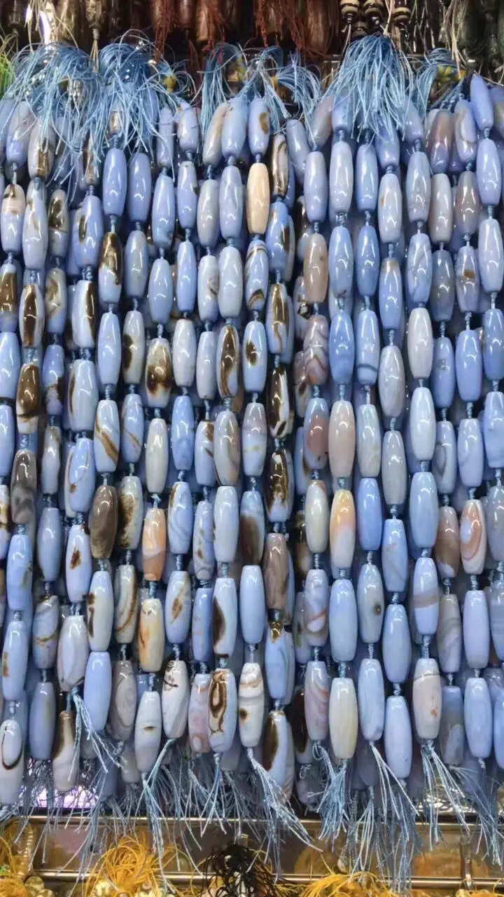 2 Full Strands/lot Blue Tibetan Mystical Stone Dzi Necklaces Tibetan Onyx Rice Gems Stone Matte Turtleback Drum Beads
2 Full Strands/lot Blue Tibetan Mystical Stone Dzi Necklaces Tibetan Onyx Rice Gems Stone Matte Turtleback Drum Beads