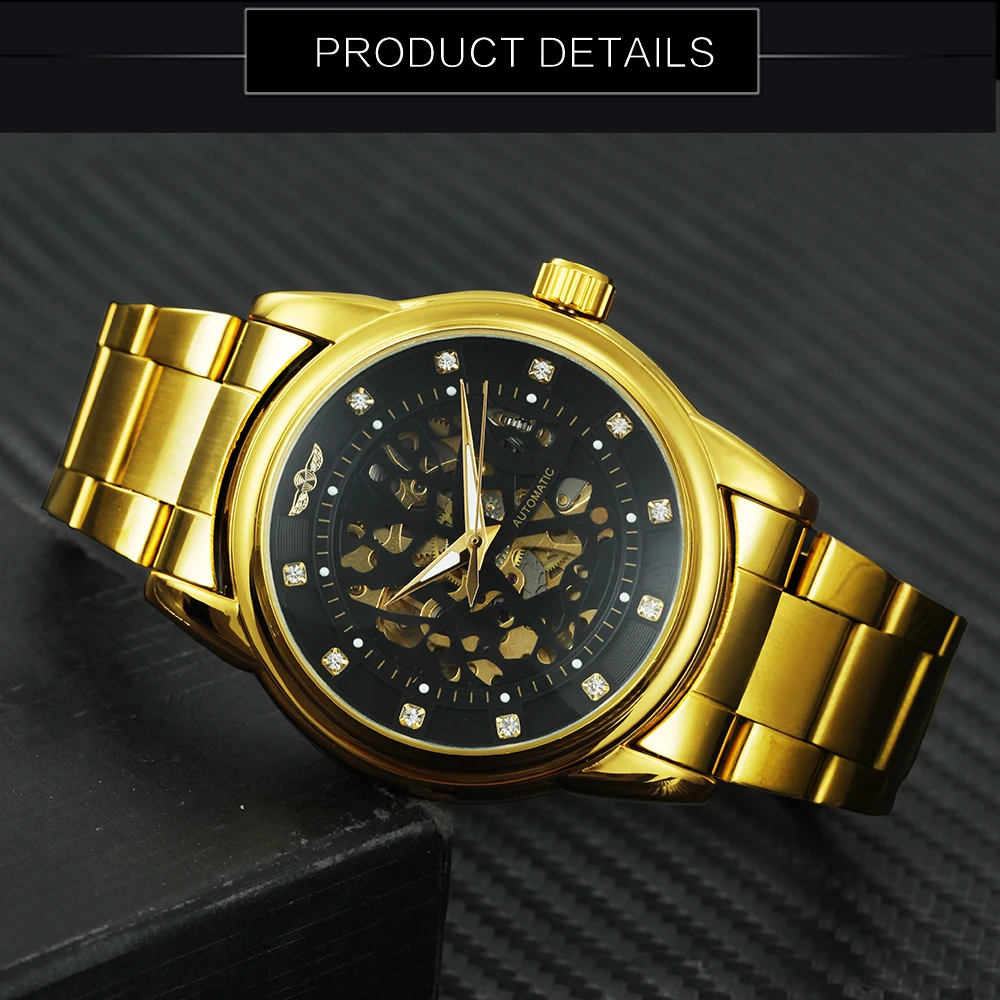 Победитель официальный бренд автоматические механические часы для мужчин