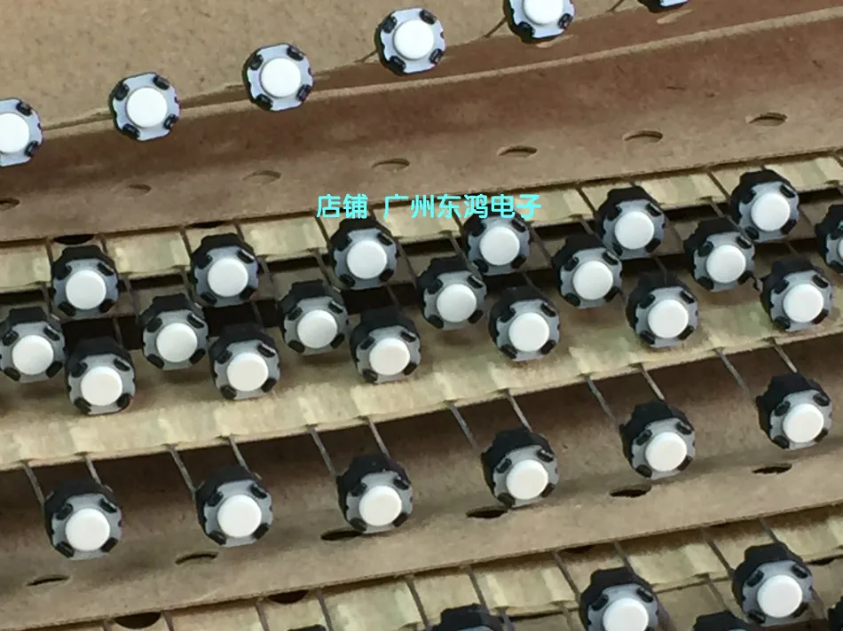 200PCS/LOT Original Tape With Box 6 * 6 * 4.3 Tact Switch Two Feet Round White Button
200PCS/LOT Original Tape With Box 6 * 6 * 4.3 Tact Switch Two Feet Round White Button