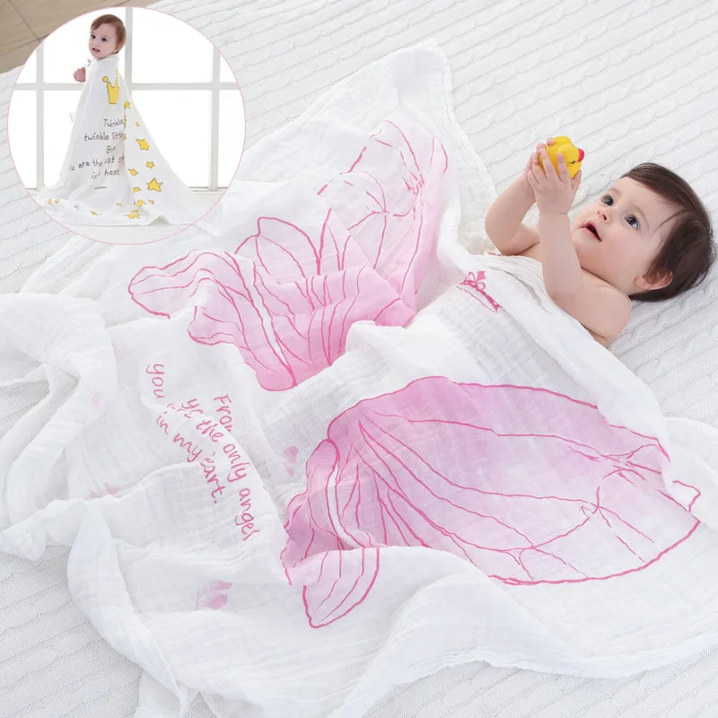 Dual-layer Muslin Cotton Gauze Scarf Baby Towels Newborn Baby Swaddling Towel Breathable Blanket for Baby
Dual-layer Muslin Cotton Gauze Scarf Baby Towels Newborn Baby Swaddling Towel Breathable Blanket for Baby