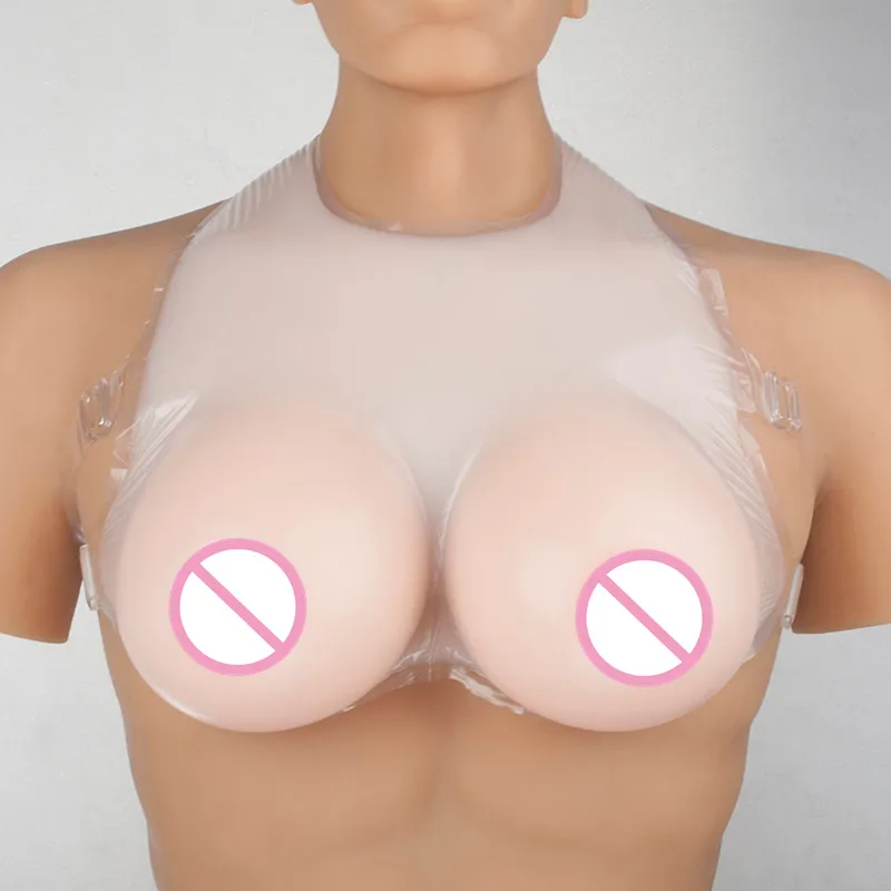 

Top eleve Sz 42/44 2800g-4100g Straps On Tear Drop Silicone Breast Form Prosthesis Artificial Fake False Boobs Crossdresser User