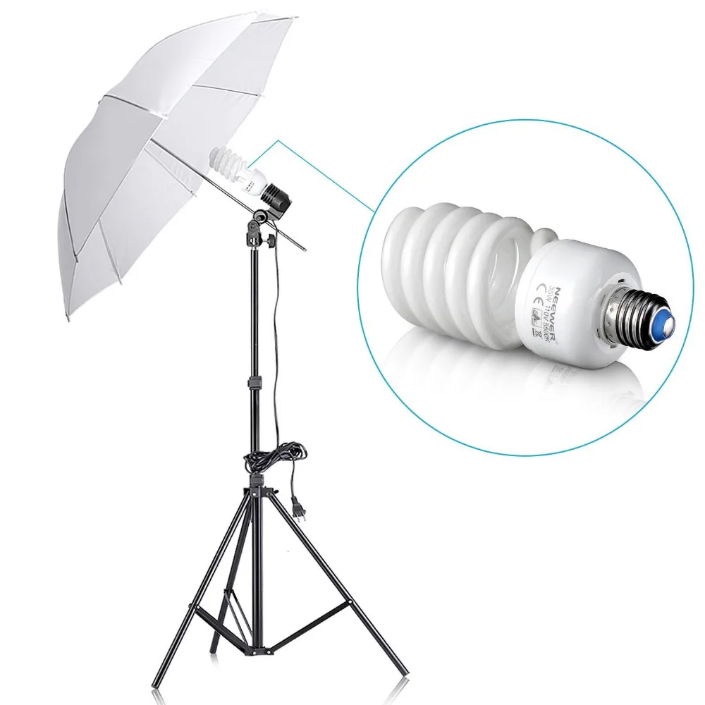 Neewer 35W/110V/5500K Tri-phosphor Spiral CFL Daylight Balanced Light Bulb in E27 Socket for Photo/Video Studio Lighting US Plug
Neewer 35W/110V/5500K Tri-phosphor Spiral CFL Daylight Balanced Light Bulb in E27 Socket for Photo/Video Studio Lighting US Plug