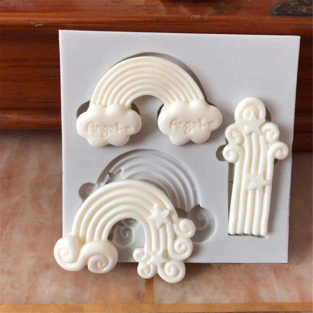 Rainbow Fondant Cake Silicone Mold Candy Chocolate Molds Biscuits Embossed Decoration Mould Pudding Kitchen Baking Tools
Rainbow Fondant Cake Silicone Mold Candy Chocolate Molds Biscuits Embossed Decoration Mould Pudding Kitchen Baking Tools