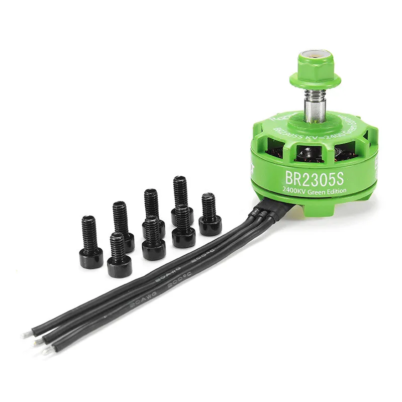 Racerstar 2305 BR2305S Green Edition 2400KV 2-5S бесщеточный двигатель для X210 X220 250 300 Гоночная рама RC