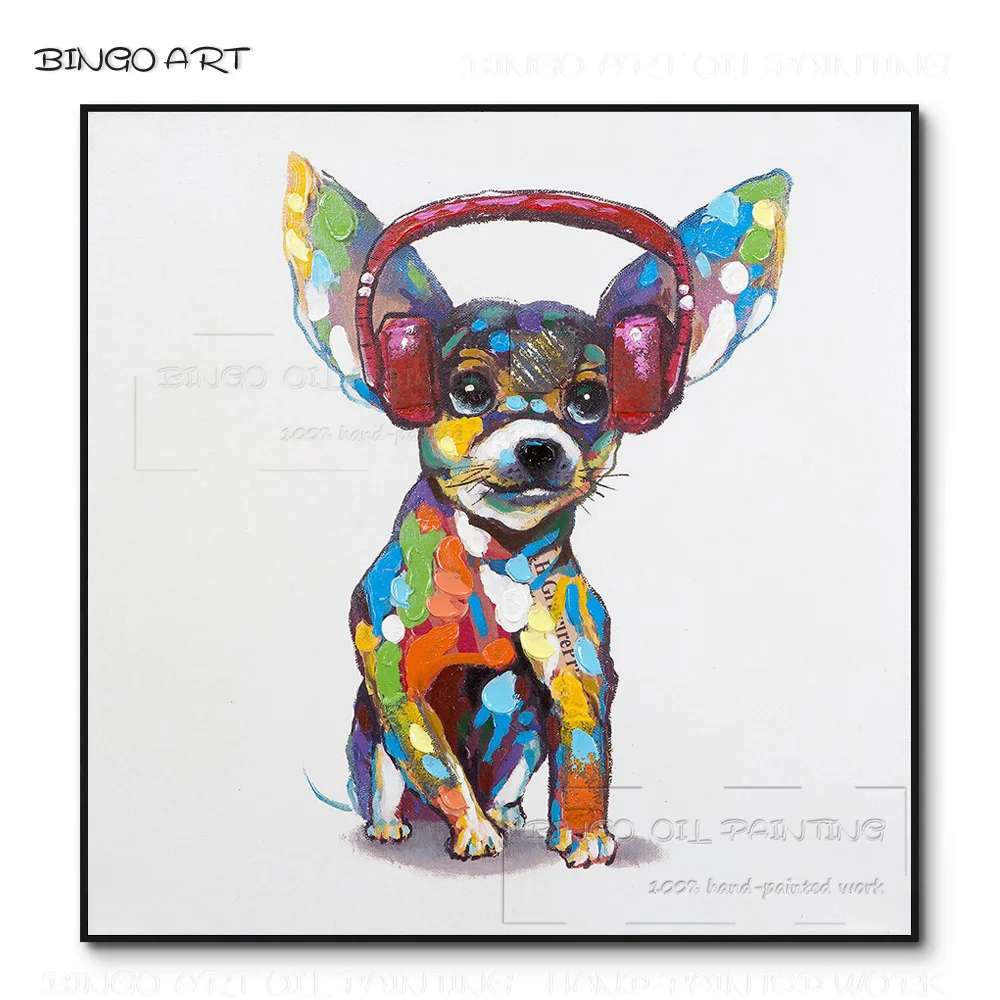 Lovely Gift Hand-painted High Quality Funny Animal Music Dog Oil Painting on Canvas Cute Animal Dog Listening Music Oil Painting
Lovely Gift Hand-painted High Quality Funny Animal Music Dog Oil Painting on Canvas Cute Animal Dog Listening Music Oil Painting
