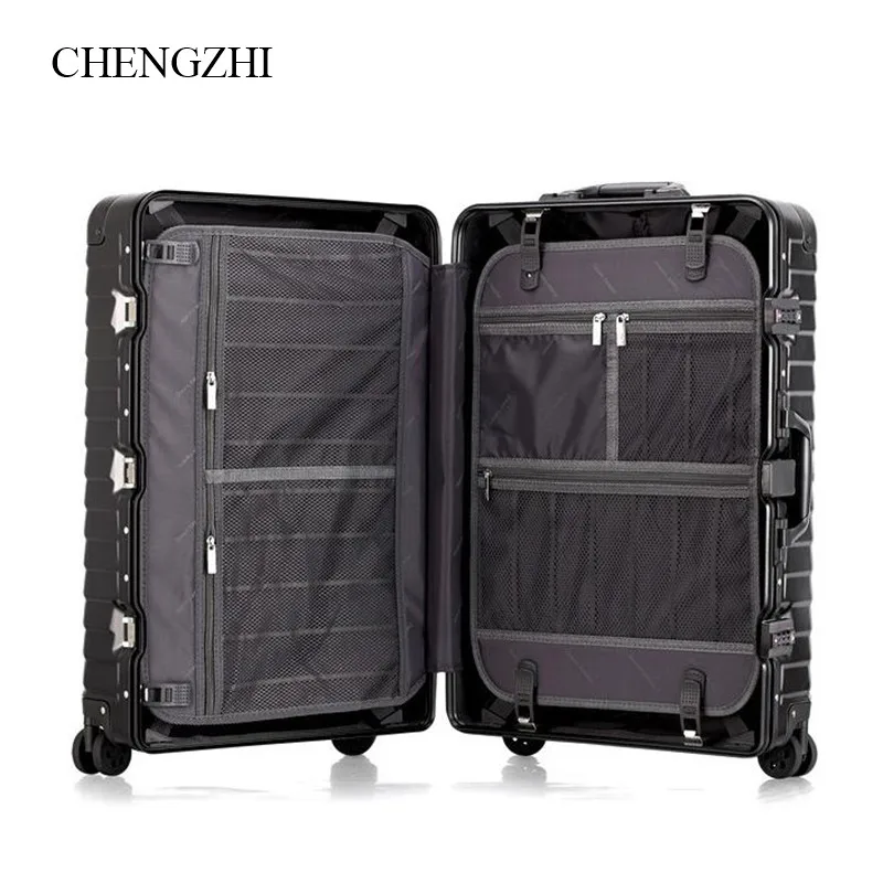 CHENGZHI 20"inch 100% aluminum carry on travel suitcase trolley rolling luggage on wheels
CHENGZHI 20"inch 100% aluminum carry on travel suitcase trolley rolling luggage on wheels